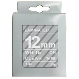 VF-CINTA ROTULADORA 12MM X 8M WHITECLEAR