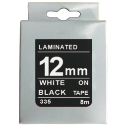 VF-CINTA ROTULADORA 12MM X 8M WHITEBLACK