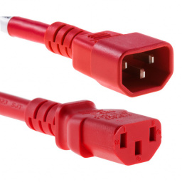 ON-CABLE DE PODER MH C13C14 3X0,75 MM2 CERT 6FT ROJO