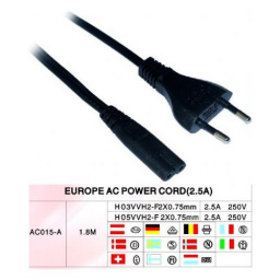 ON-CABLE DE PODER BIPOLAR A C7 2X0,75 MM2 CERTIFICADO 6FT