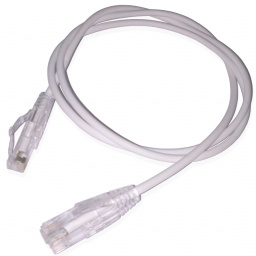 NEXCONEC-CABLE SLIM CAT6 UUTP BLANCO LSZH DE 0.5M - 28AWG