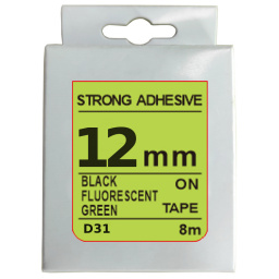 VF-CINTA ROTULADORA 12MM X 8M BLACKFLU GREEN FUERTE