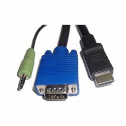 ON-CABLE GEMELO HDMI  VGA CON AUDIO 5M