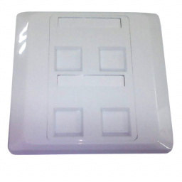 OPTRONICS FRENTE BLANCO DE 4 PORT PARA CAJA DE 86X86