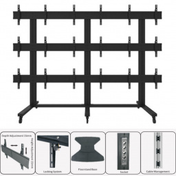 VF-SOPORTE DE PISO 9 TV VIDEO WALL 30 A 55 CR 800X400