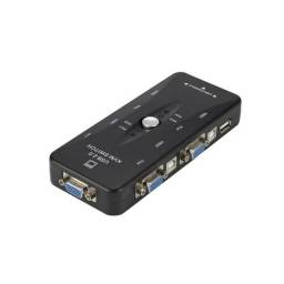 DATA SWITCH KVM USB/VGA 4 PUERTOS - NO INCLUYE CABLES