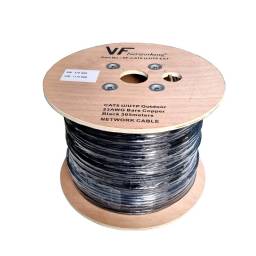 VF-BOBINA CABLE UUTP EXTERIOR CAT6 NEGRO DE 305 MTS