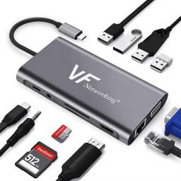 VF-DOCKING (HUB) 11 EN 1 USB-C RED HDMI SD - 100W