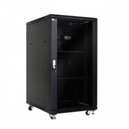 VF-RACK PISO NEGRO 24U 600X800X1250 PUERTA VIDRIO NO INC ACC