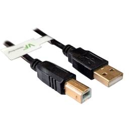 VF-CABLE USB 2.0 AB DE 1M GOLD PALTE