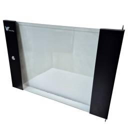 VF-PUERTA VIDRIO COLOR NEGRO PARA RACK DE 15U